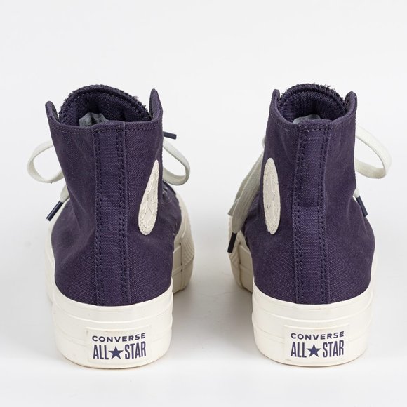 Converse Chuck Taylor All Star lift platform tonal jacquard Plum Raisin W Size 8 - Picture 3 of 11